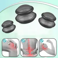 4Pcs Silicone Vacuum Cupping Set Massage Body Cups Back Gua Sha Ventosas Suction Cup Anti-Cellulite Skin Lift Physiotherapy Jars 2