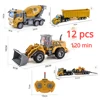 Rc Car Toys Truck 1:30 Wheel Shovel Loader 6CH 4WD Metal Remote Control Bulldozer Construction Vehicles For Boys Hobby Toy Gifts 1