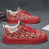 2024 Designer Men's Shoes Trendy Printed Chunky Sneakers New Soft Sole Embroidered Canvas Shoes Men Casual Shoe Tenis Masculino 4