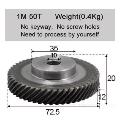 1 Stück Rechts- und Linksspiralgetriebe 1M 20T 1 Mod 20 Zähne Innenbohrung 8mm 10mm 12mm 14mm und Ritzel für Maschinenteile – Detail 17