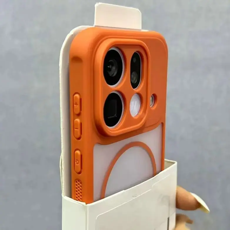 Luxury Frosted Glossy MagSafe Armor Case - Transparent Wireless Charging Hybrid Cover