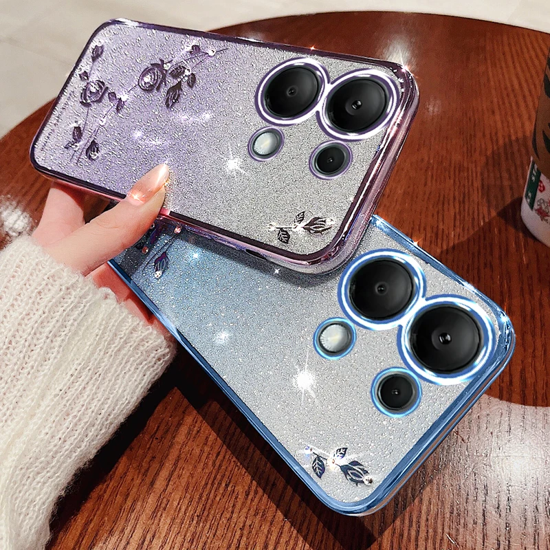 Phone Case Glitter For Xiaomi Redmi Note 13 13R 12 12S 12R 11 11S 11R 10 10S 9 9S Pro