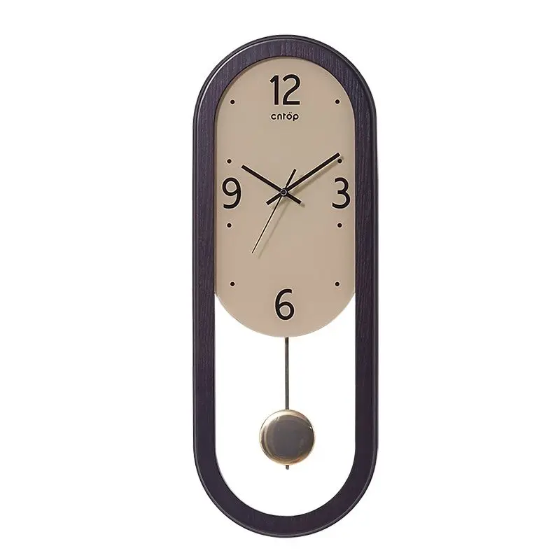 3d oval-shaped Silent pendulum wall clock