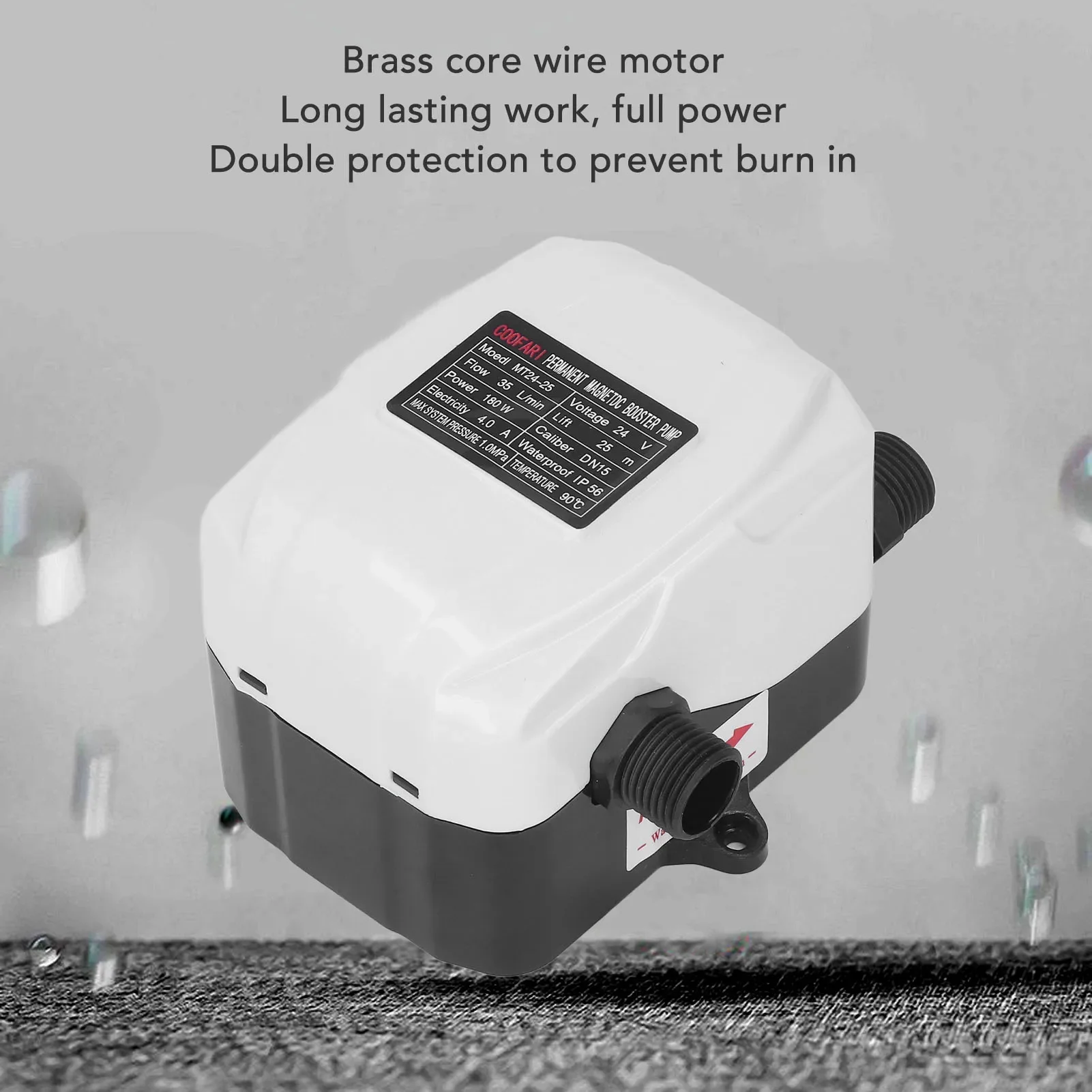 Booster Pump Water Pressure 180W Automatic Water Booster Pump Kitchen Sink Shower DC24V AC100-240V