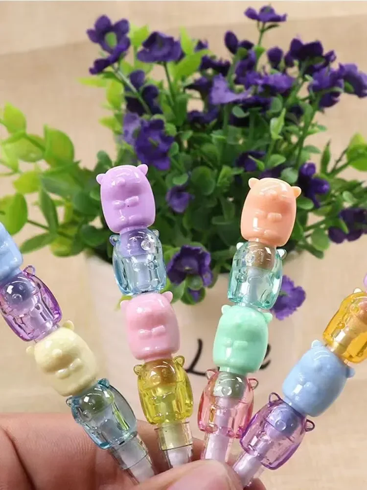 Eraser Pencil Writing Stationery 2-Pack Adorable Bear Mechanical Pencils No-Sharpening Design for School Office Gift