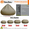 OTAUTAU 4/5/6/7ft Waterproof Giant Round Pouf Inner Liner Cover No Filling Bean Bag Sofa Bed Insert Covers Not for Outdoor DD001 4