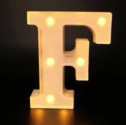 Illuminated LED Alphabet Letter Light - Stylish Decor (F)