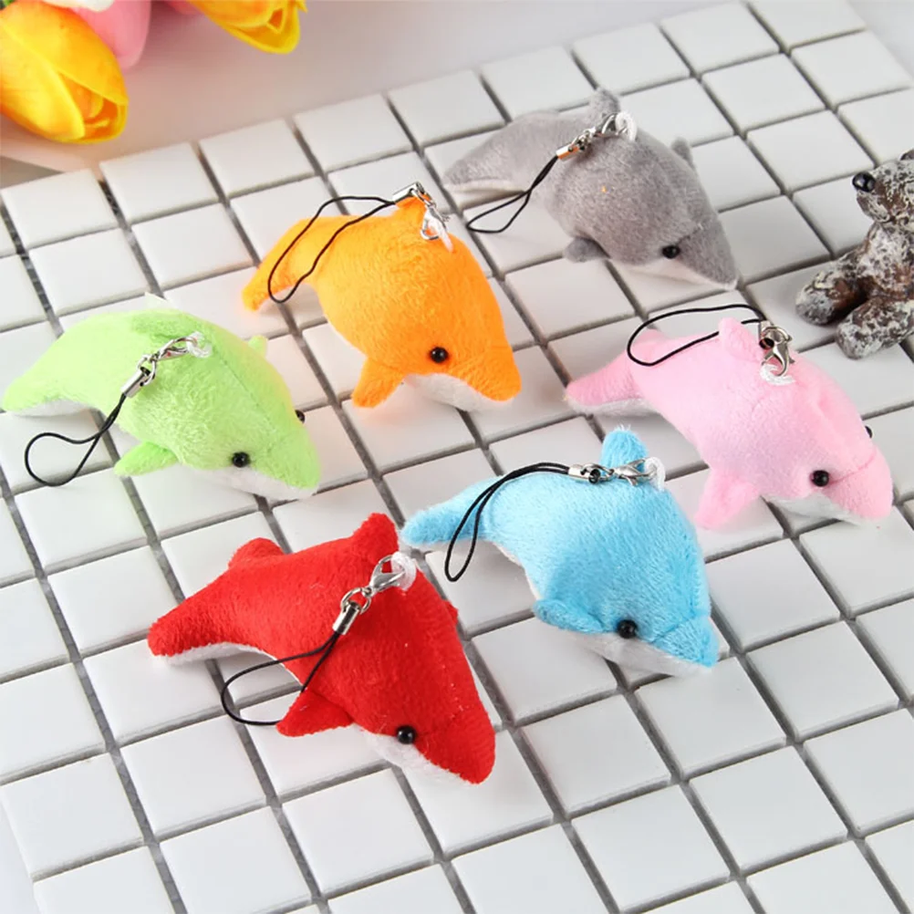 

Dolphin Pendant Plush Party Decor Stuffed Animal Kid Mini Favors Toys Ocean Plushies Supplies Kids Charm Toy Baby Decorations