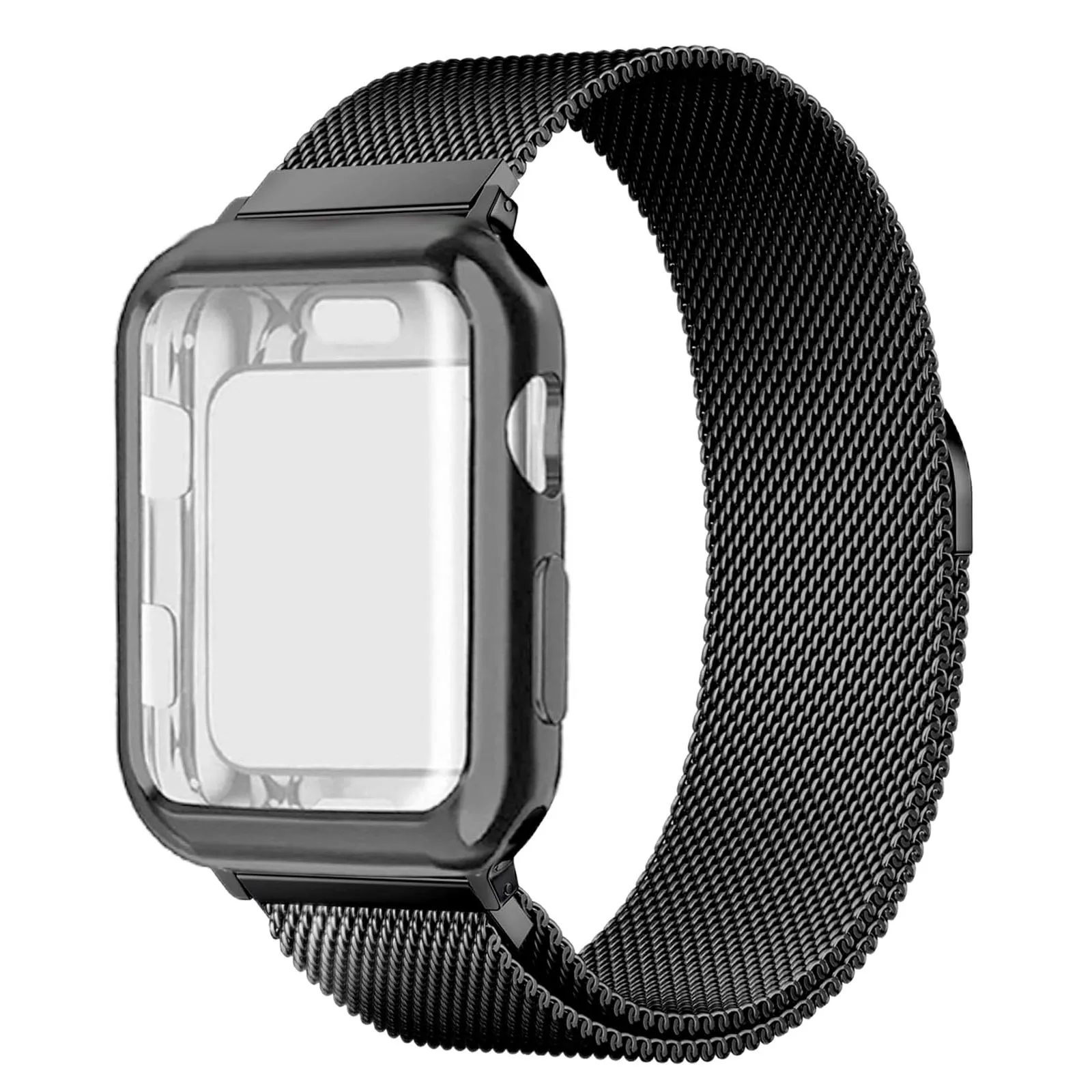 Premium TPU Protective Case with Milanese Loop Bracelet