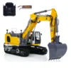 LESU 945 RC Excavator 3 Sections Arm 1/14 Hydraulic Metal Digger Heavy Machine with Light System Painted Assembled Model Toys 2