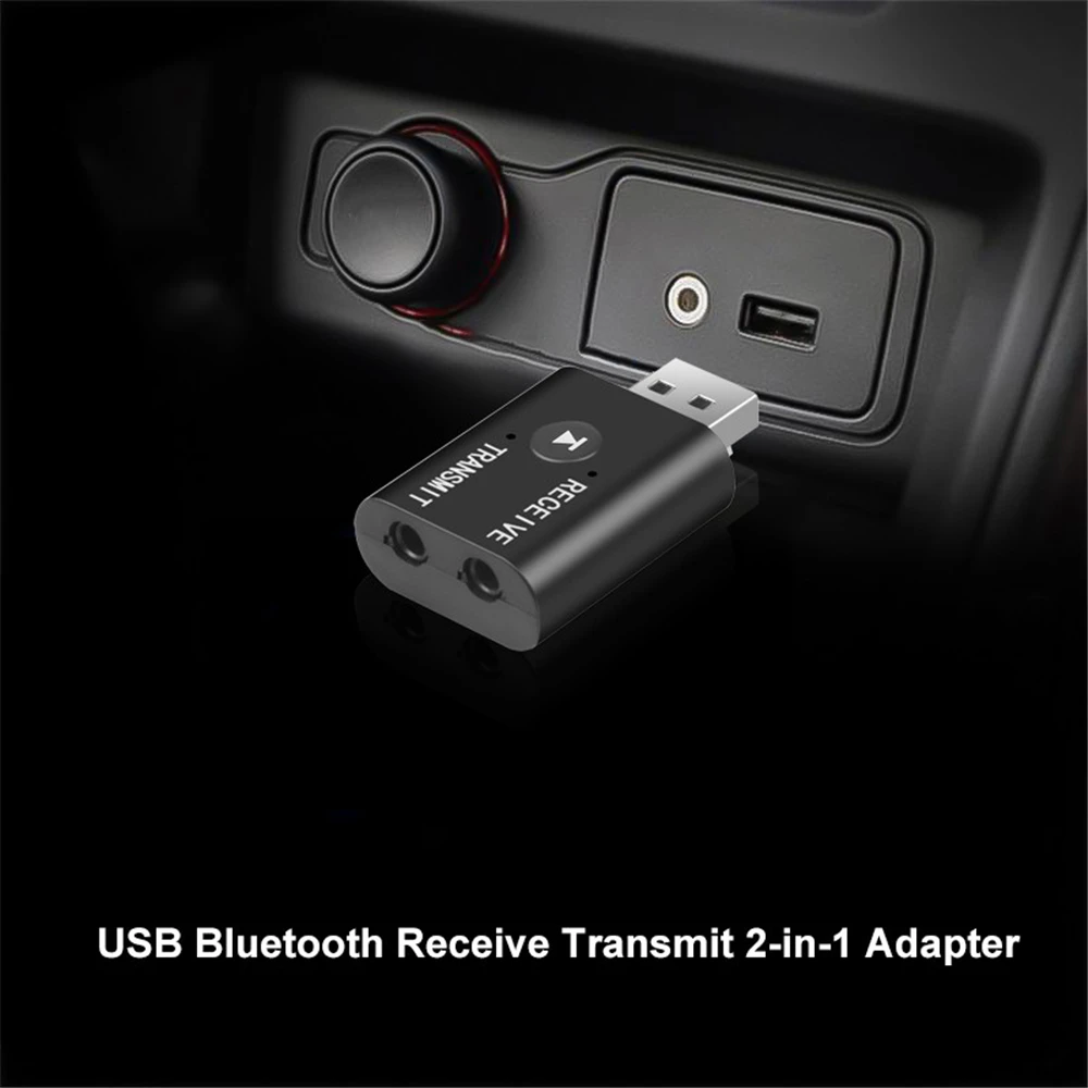 미니 3.5mm AUX USB 오디오 송신기 수신기 음악 스테레오 블루투스 호환 동글 무선 어댑터 TV PC 헤드폰용