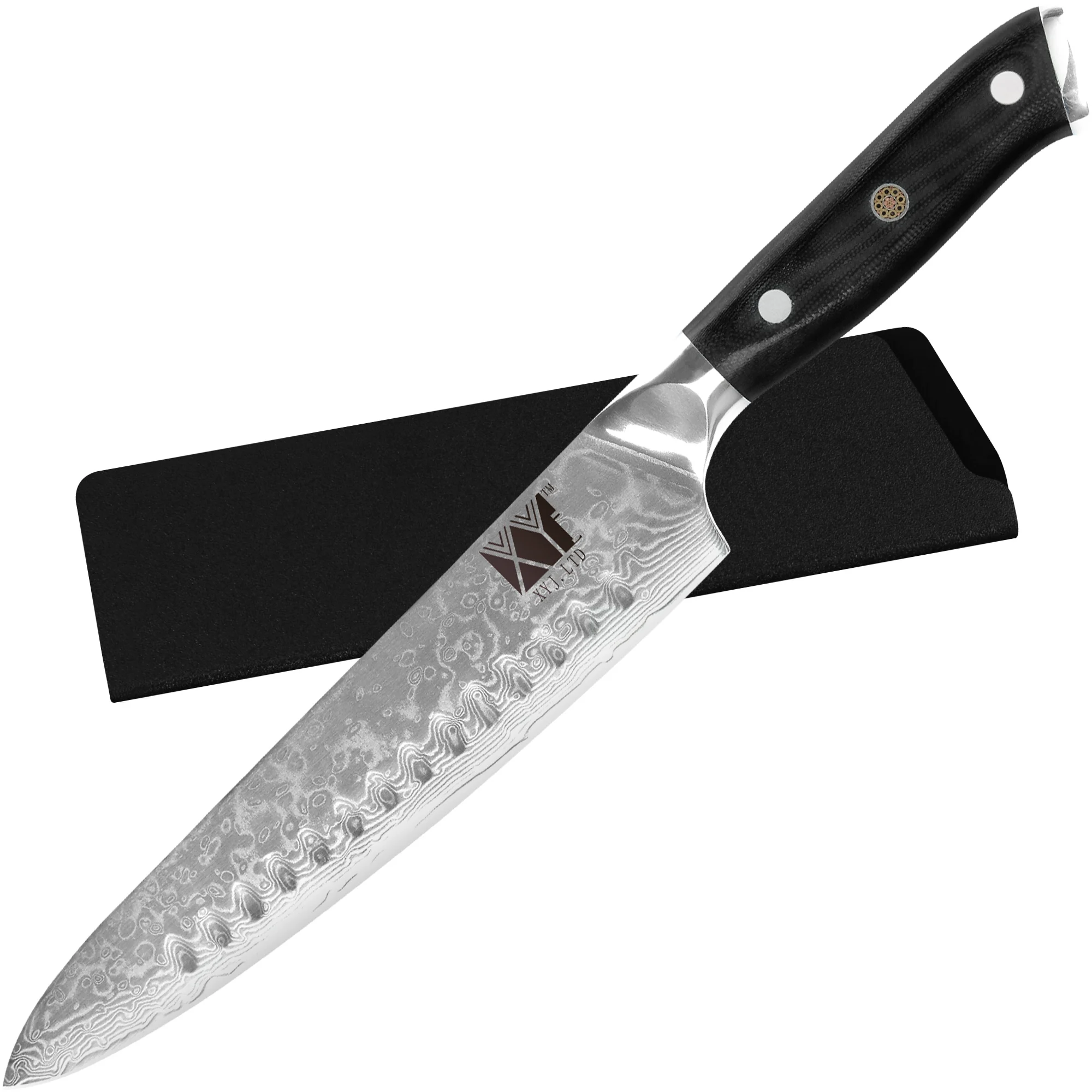 

8 Inch Japanese Chef Knives,Vegetable Cooking Cleaver,Non-stick Blade Kitchen Knife,VG10 Damascus Steel With G10 Handle