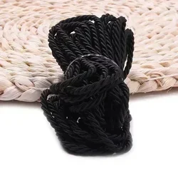 Premium 3mm Twisted Braided Cord for Gift Packaging and DIY Crafts (Black)