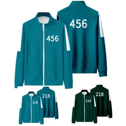 TV Squid Hoodie Cosplay Jacket Number 456 218 067 001 Coat Pants Red Hoodies Green Party Costume Props
