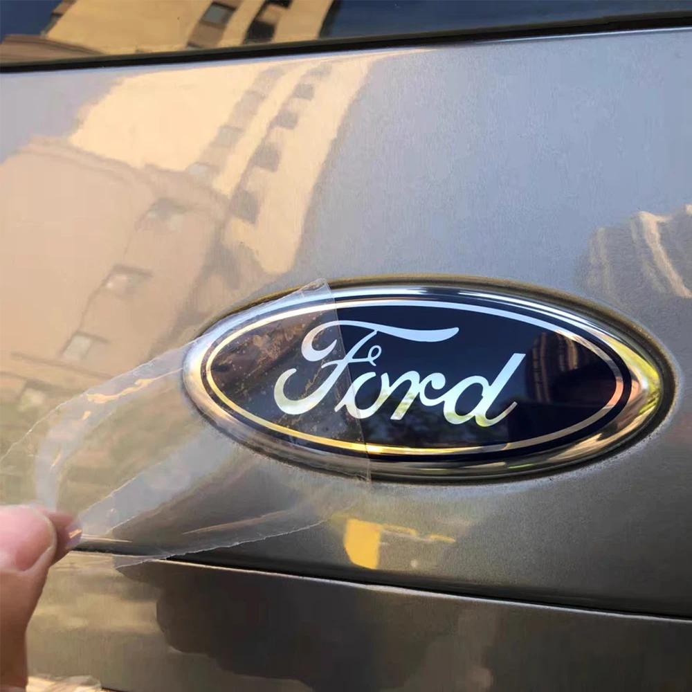 Für Ford Auto Vorderes Motorhauben-Emblem Hinteres Kofferraum-Abzeichen Vorderer Kühlergrill-Aufkleber Mustang Focus Transit Ecosport Edge Fiesta Mk7 Escape Mondeo – Detail 8