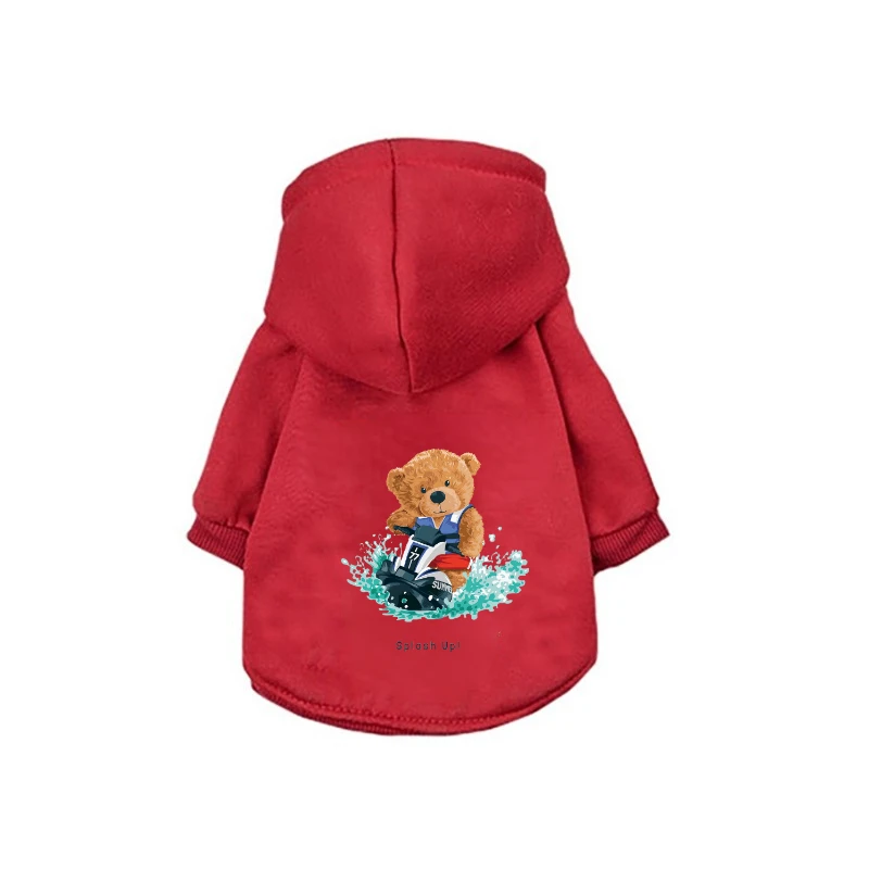 Pet clothes 24new Pet Dog Clothes Cute Cartoon Bear Dog Hoodie For Small Dogs Pullovers Puppy Costumes Chihuahua