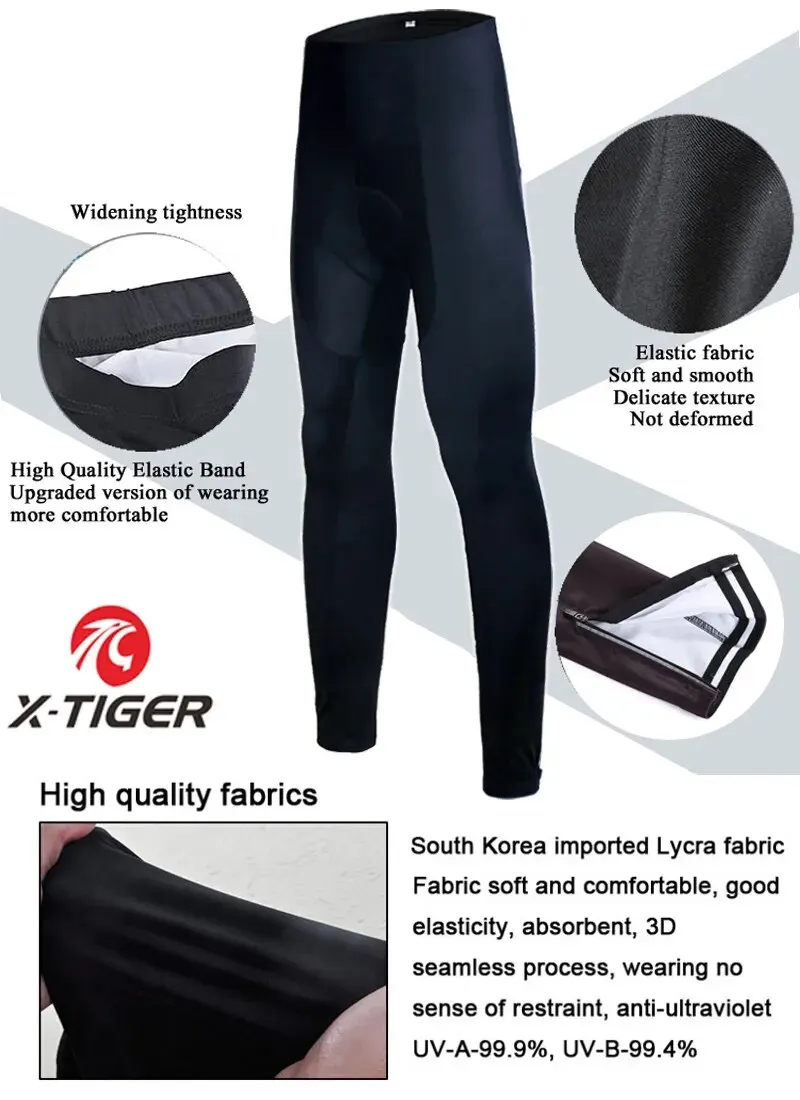 X-TIGER Mann Fahrrad hose Winter Thermo Mountainbike Hose Fahrrad Strumpfhose Coolmax 5d Gel Pad halten warme Hose – Detail 4