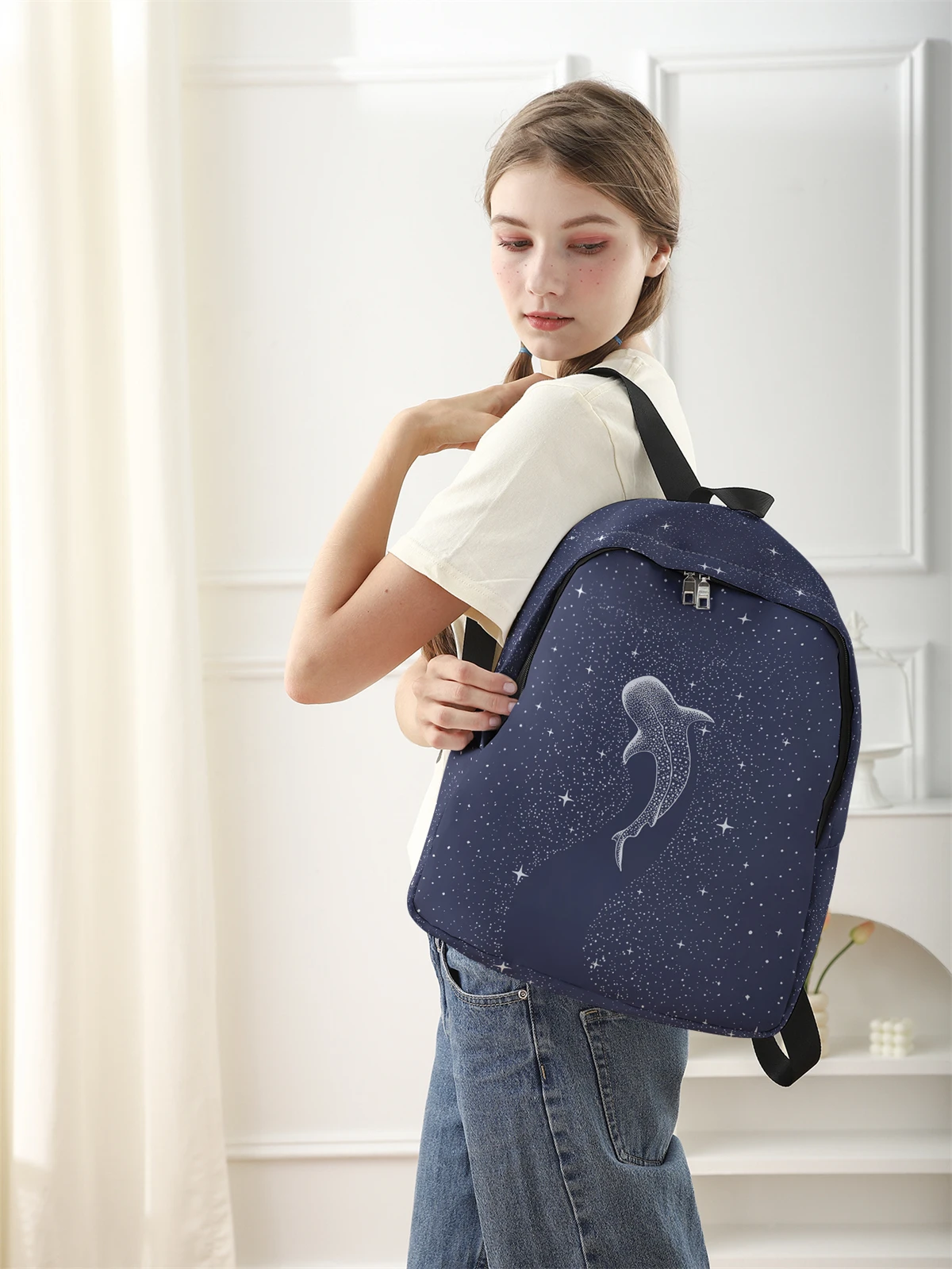 New men's and women's large capacity university backpacks, fashionable women's laptops, backpacks, cute girls' travel bags