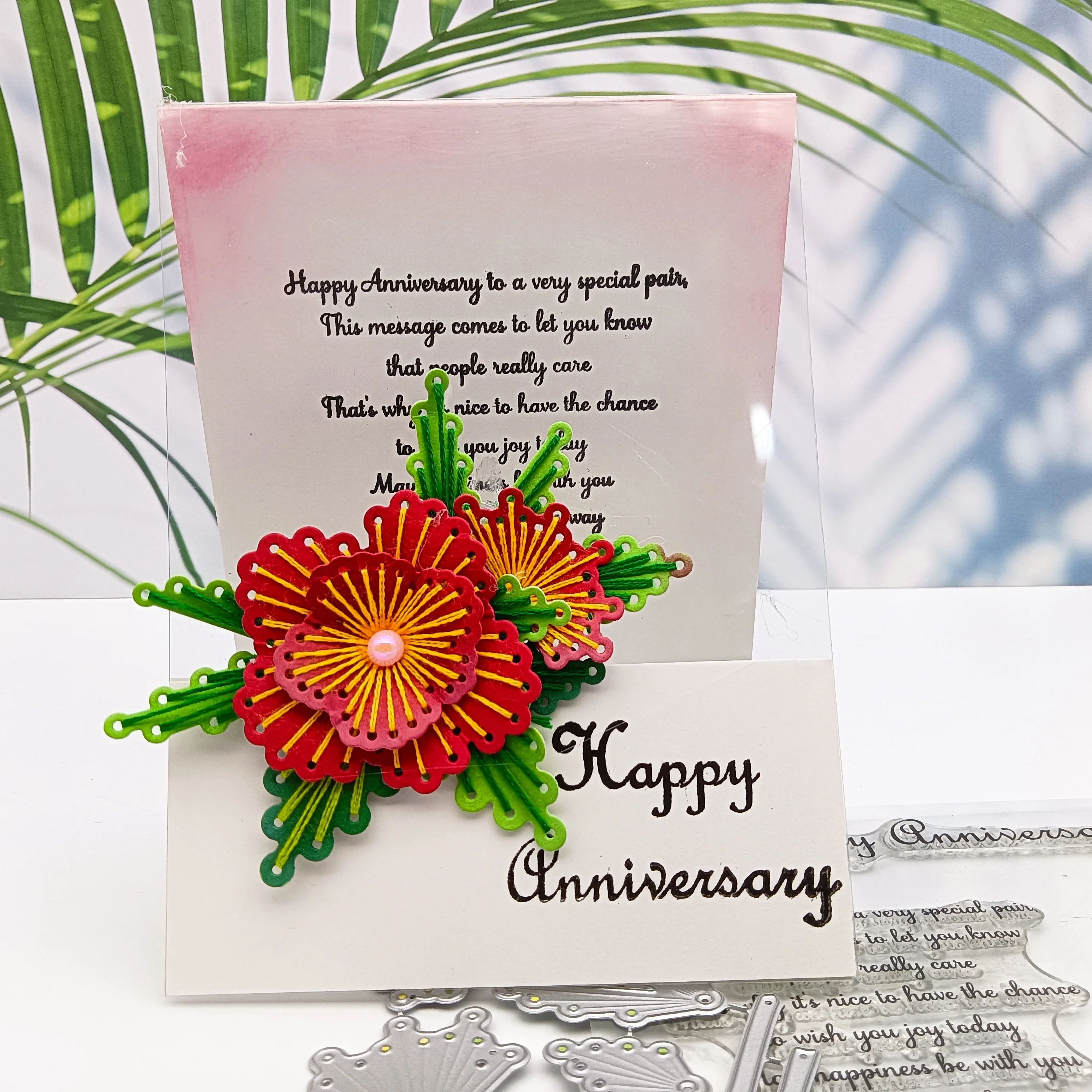 Happy Anniversary Clear Rubber Stamp - Card Making & Scrapbooking