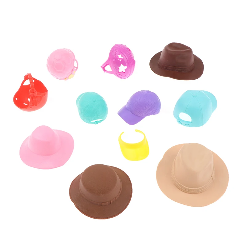 

1/6 2pcs Doll Accessories Hat For Dolls Decorations Sunhat Doll Baseball Cap Headwear Hairwear Kids Playhouse DIY Toys