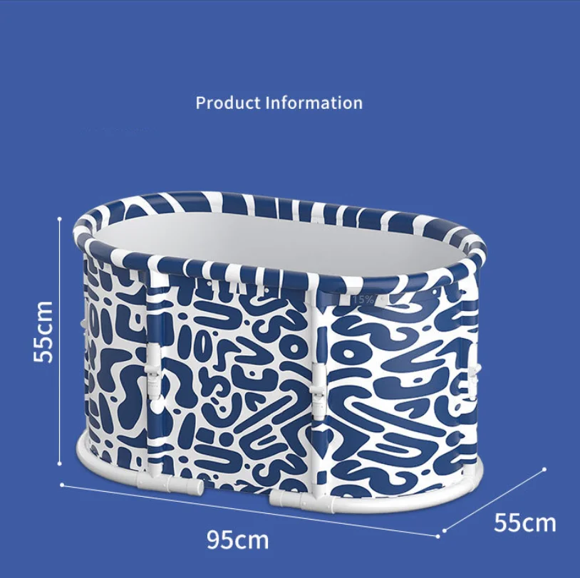Portable Folding Bathing Bucket for Adults One Button Foldable Free of Installation Adult Full Body Household Large Size Bathtub