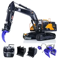 In Stock EC380 RC Hydraulic Excavator 1/14 Remote Control Metal Digger Construction Vehicles 5-way Reversing Valves Lights Toys 2
