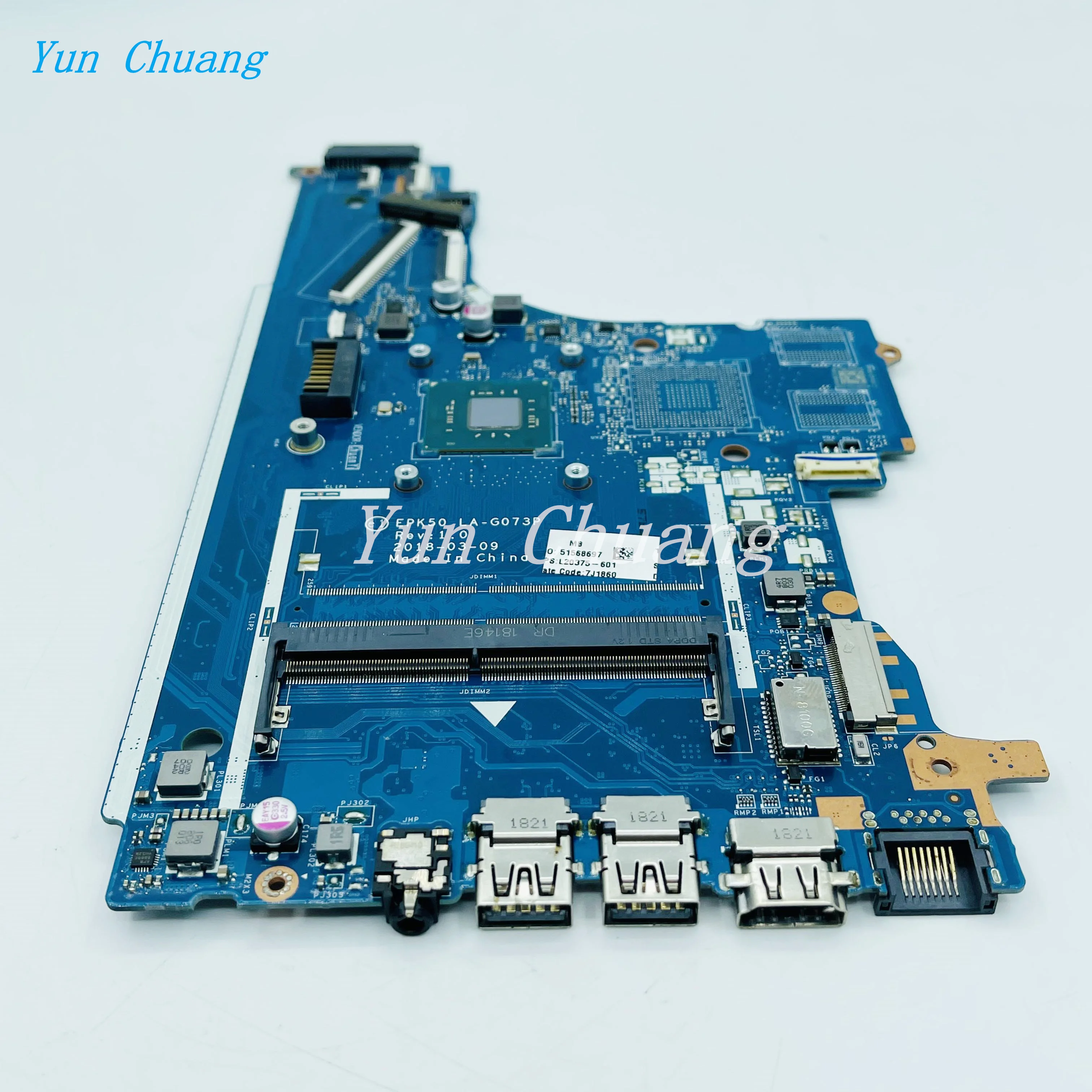 Placa principal epk50 LA-G073P L20375-601 para hp pavilion 15-da