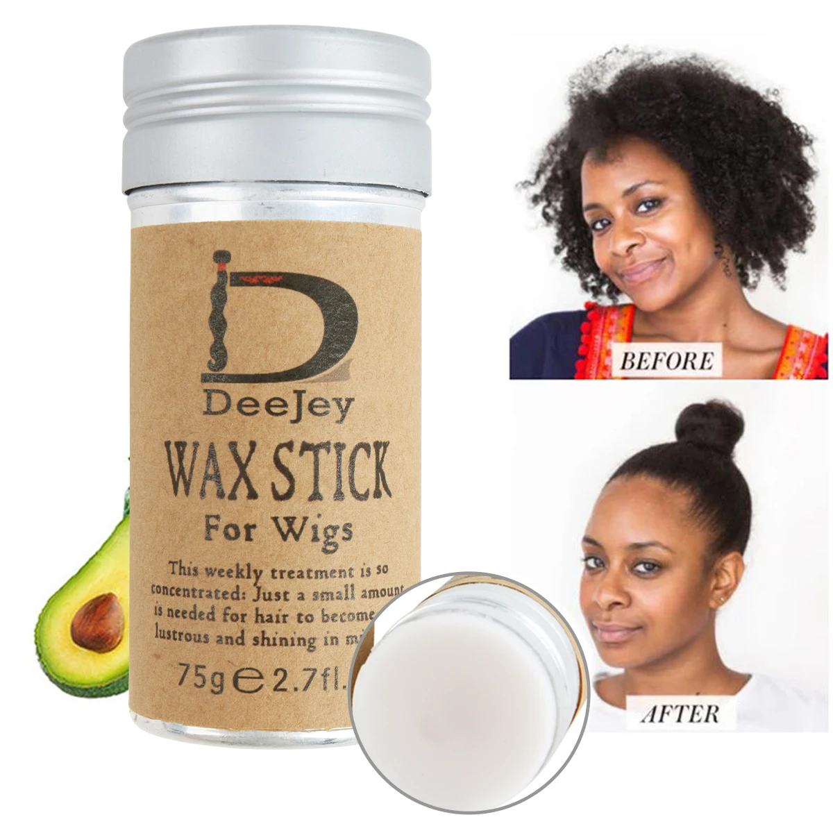 DeeJey Wig Edge Control Wax Stick-Invisible Grip for Lace Front Wigs/Cosplay/Daily No Residue, Portable Styling Pen