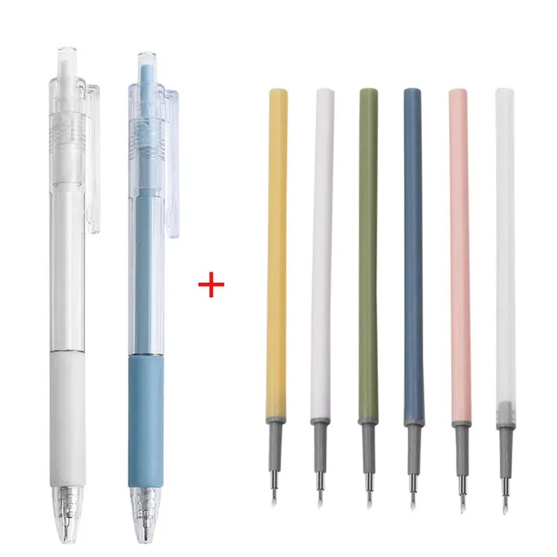 1/2세트 아트 유틸리티 나이프 펜 리필 세트 익스프레스 박스 나이프 종이 절단 도구 공예 도구 정밀 스티커 와시 테이프 커터