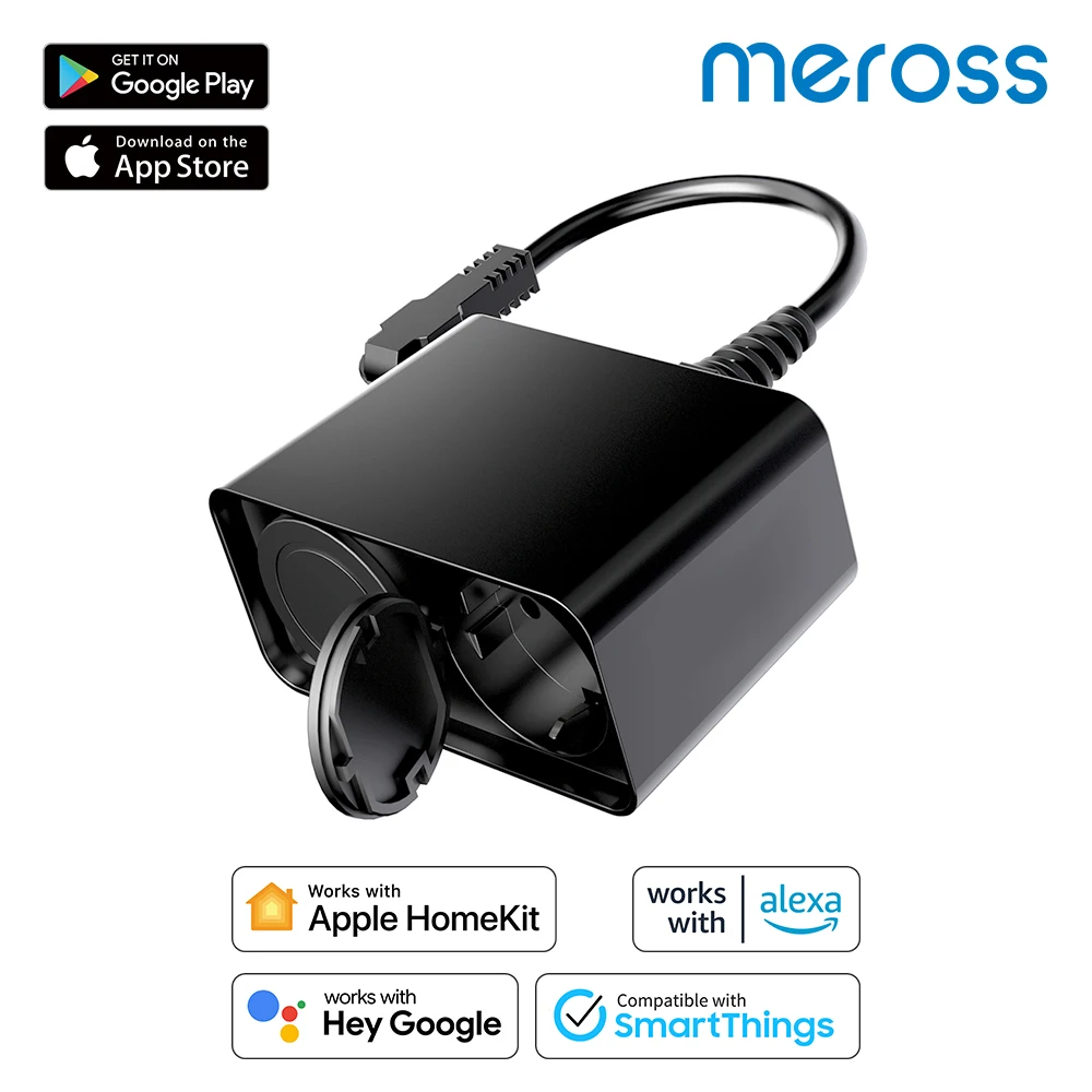 meross Outdoor Smart Plug Compatible with Apple HomeKit, Siri