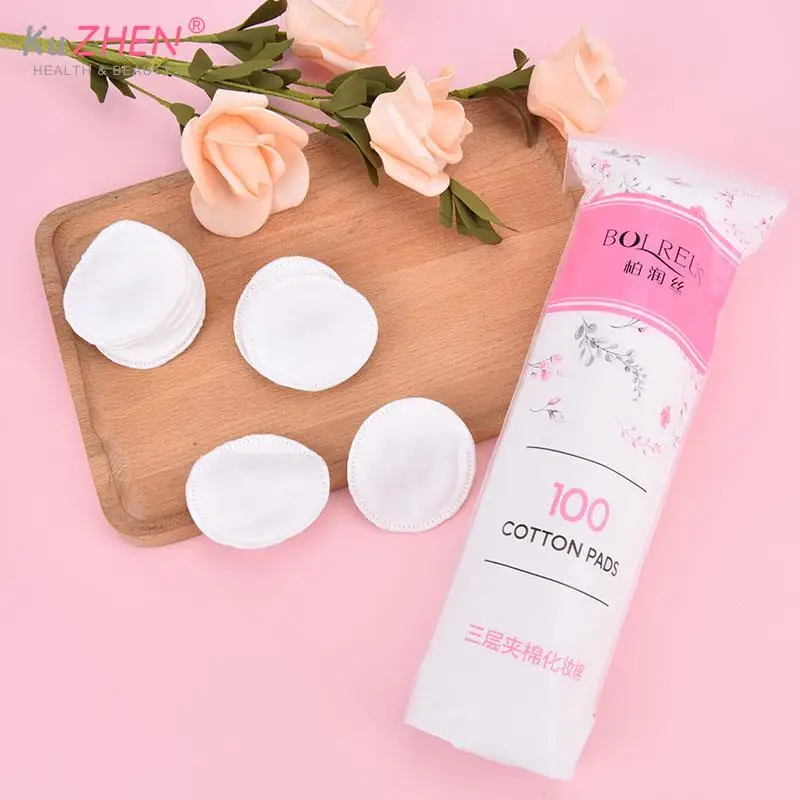 50/100Pc/bag Make Up Cosmetic Cotton Pads Wipe Pads Nail Art Cleaning Soft Daily Supplies Facial Cotton Makeup Remover Tool