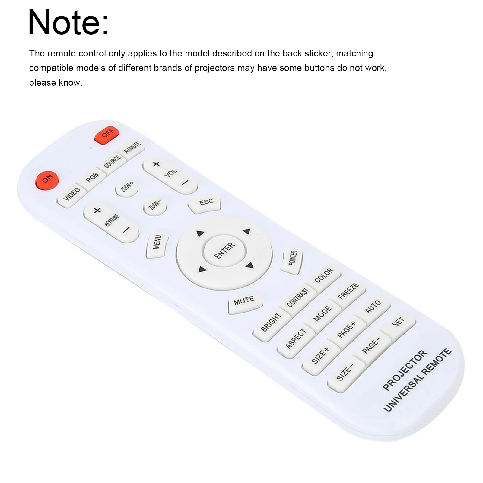 Projector Remote Contol Projector Remote Remote Control Replacement White Remote Control Controller Replacement for Projector