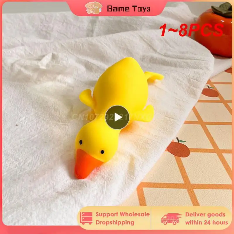 

1~8PCS Antistress Duck Squeeze Toys Goose Cute Kawaii Animals Vent Toys for Kids Adults Decompression Stretch Toys for Children
