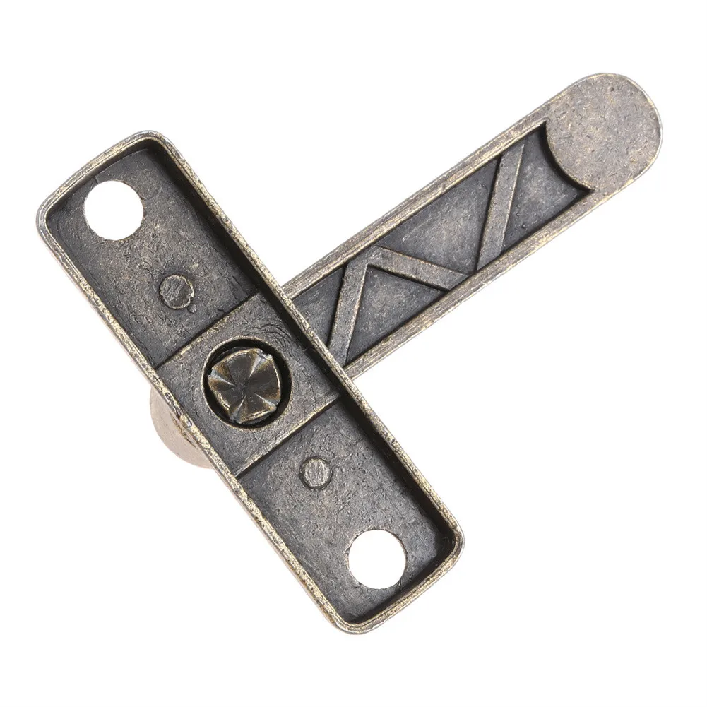 1pc Antique Brass Sliding Window Door Lock Screws Metal Barn Sliding Door Lock for Garage Garden Cabinet Kitchen Office Furniture Hardware