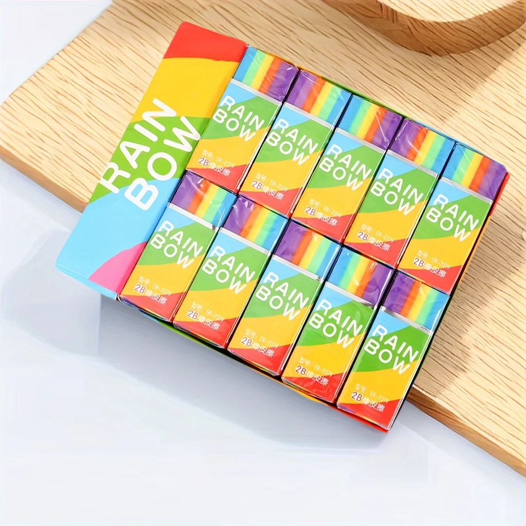 Rainbow 2B Pencil Erasers 4
