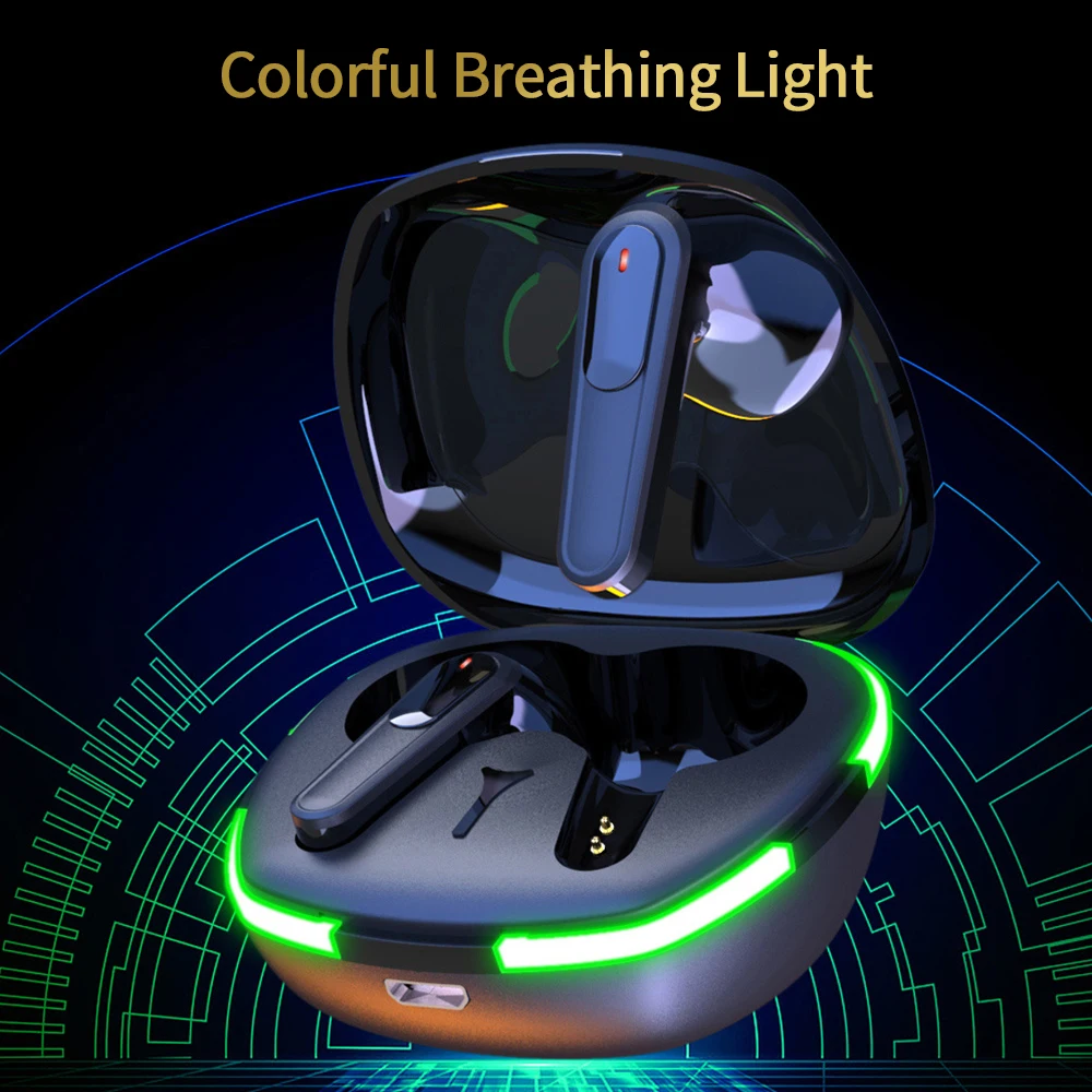 TWS Pro60 Wireless Bluetooth-compatible Headset with Mic Earbuds Noise Cancelling Stereo Earphone Sports Mini Wireless Headphone