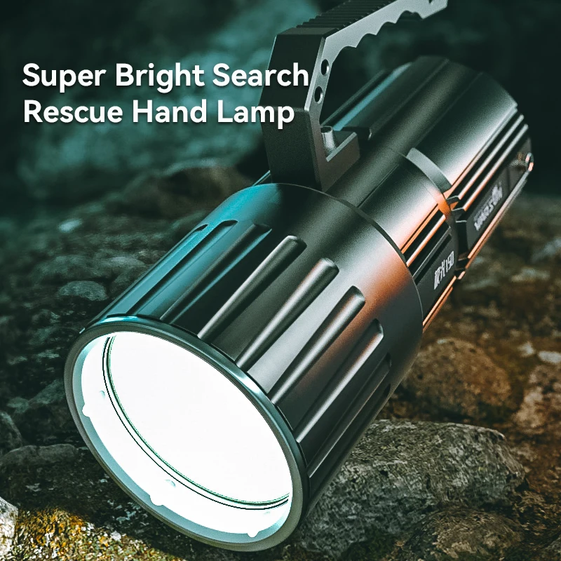 Warsun Powerful Spotlight Searchlight Flashlight Large Capacity Rechargeable Lamp With Power Bank Function Portable