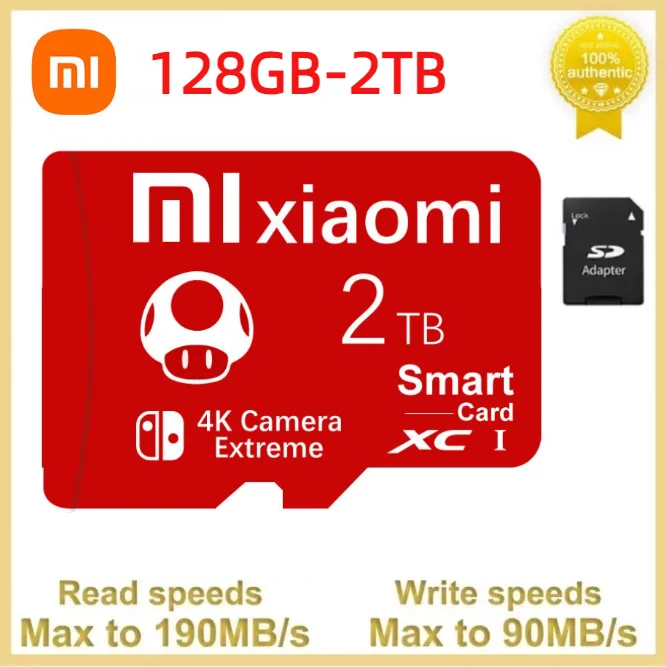 Xiaomi 2Tb 128Gb 4K Sd Memory Card Ad Alta Velocità Classe 10 Tf Card Ultra-Hd Video A2 Card Sd/Tf Flash Memory Card Per Drone Table