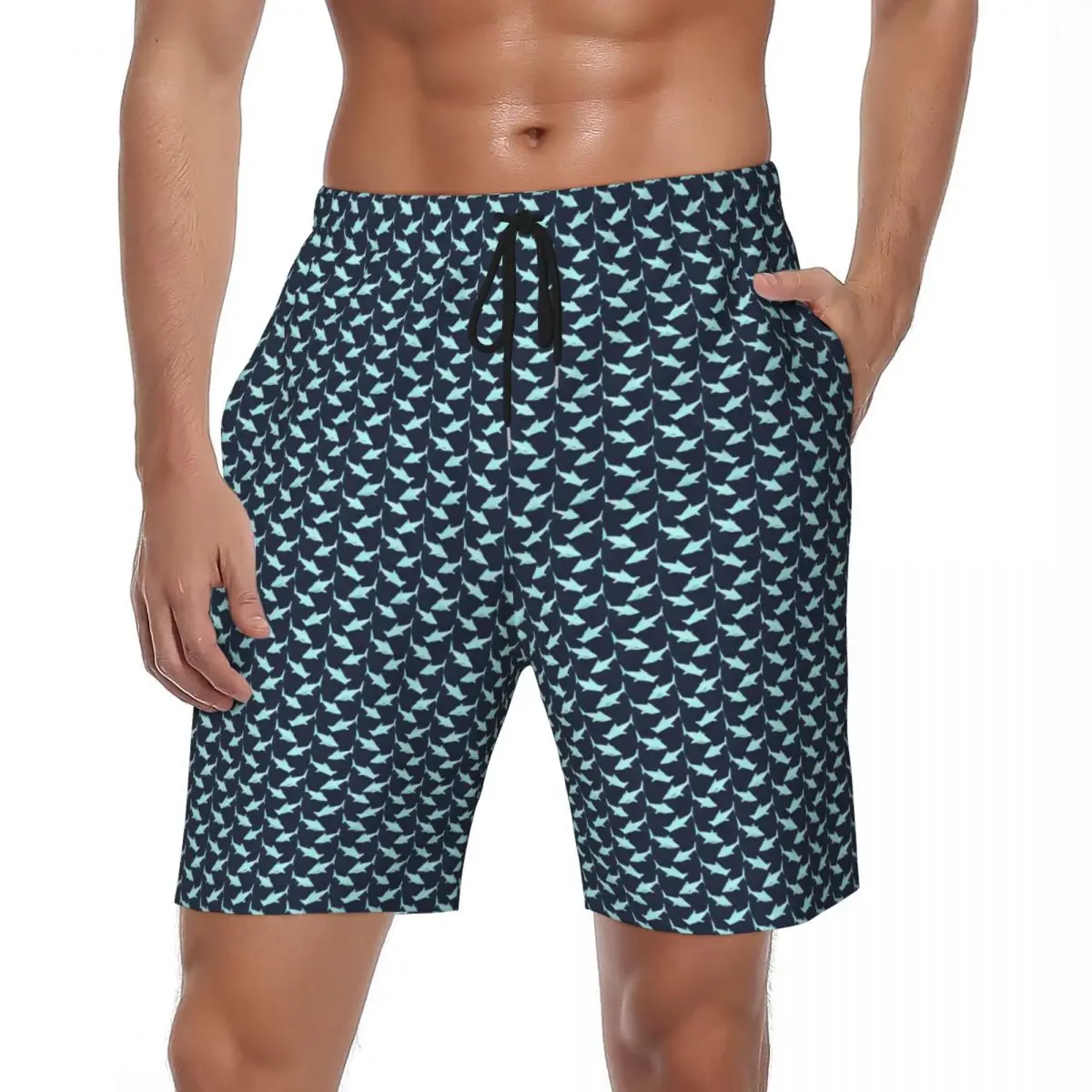 

Swimwear Shark Ctue Board Shorts Summer Animal Cool Casual Beach Short Pants Men Graphic Running Quick Dry Beach Trunks