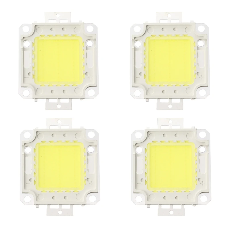 Bombilla de Chip LED de alta potencia, lámpara de luz blanca DIY, 2200Lm, 6500K, 30W, 4 Uds.