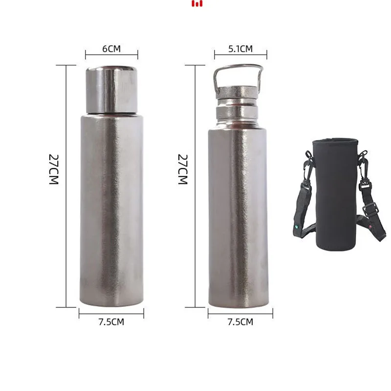 820ML Large Capacity Thermos Cup/Insulated Kettle Double Layer Pure Titanium Vacuum Flasks Drinkware Outdoor Sports Water Bottle