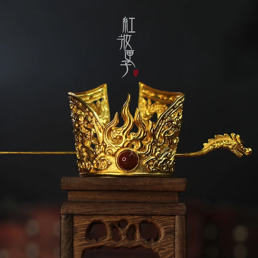 

2024 Dragon Chinese Ancient hanfu Hair Crowns For men and Women hair crowns hairpins accessories for men's daily silver headdres