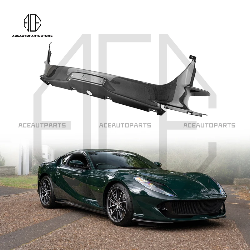 Dry Carbon Fiber Oem Style Paraurti Anteriore Aero Insert Sostituzione Plain Carbon Weave Fit For 2017-2020 Ferrari 812 Superfast