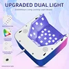 54W Cordless UV LED Nail Lamp Rechargeable Lamp for Manicure with 30 Beads 3 Timer Settings and LCD Display Screen for Home Use 4
