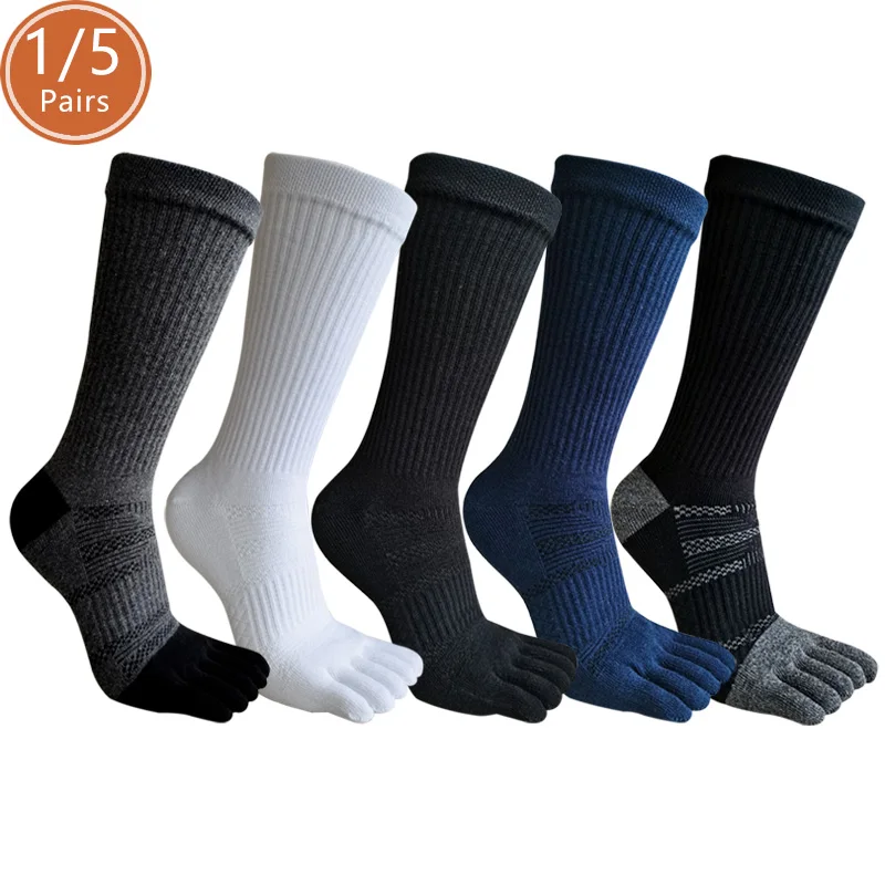 Men's Breathable Compression Toe Socks for Fitness and Outdoor Sports
