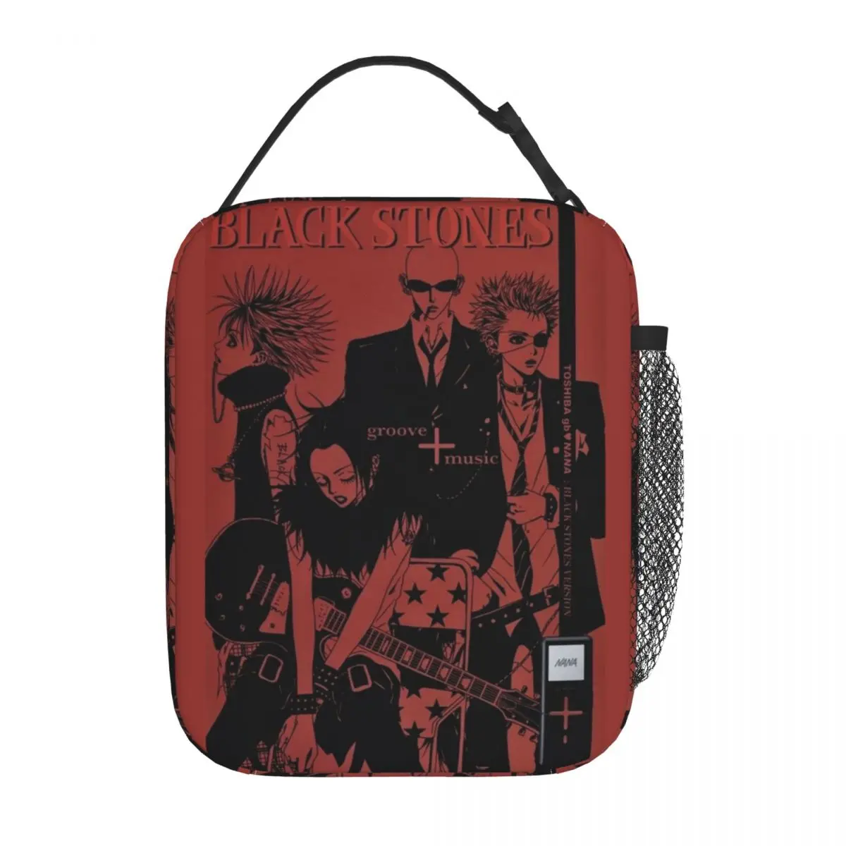 

Nana The Black Stones Band Spread Accessories Insulated Lunch Bag Food Box Reusable Unique Design Thermal Cooler Bento Box