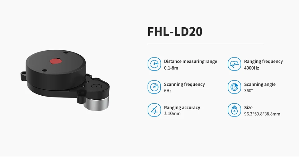 LiDAR Triangulation Radar D200 Scanner LD14P for Autonomous Navigation Hazard Ob