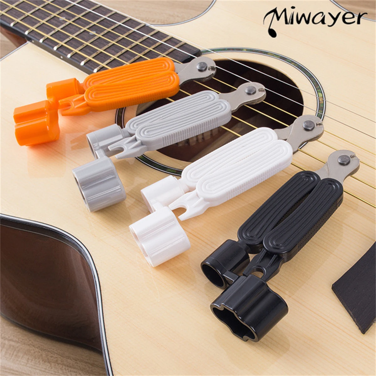 Miwayer Guitar String Winder 3 IN 1 String Peg Winder + String Cutter + Pin Puller Instrument Guitar Maintenance Tool Repair Tool