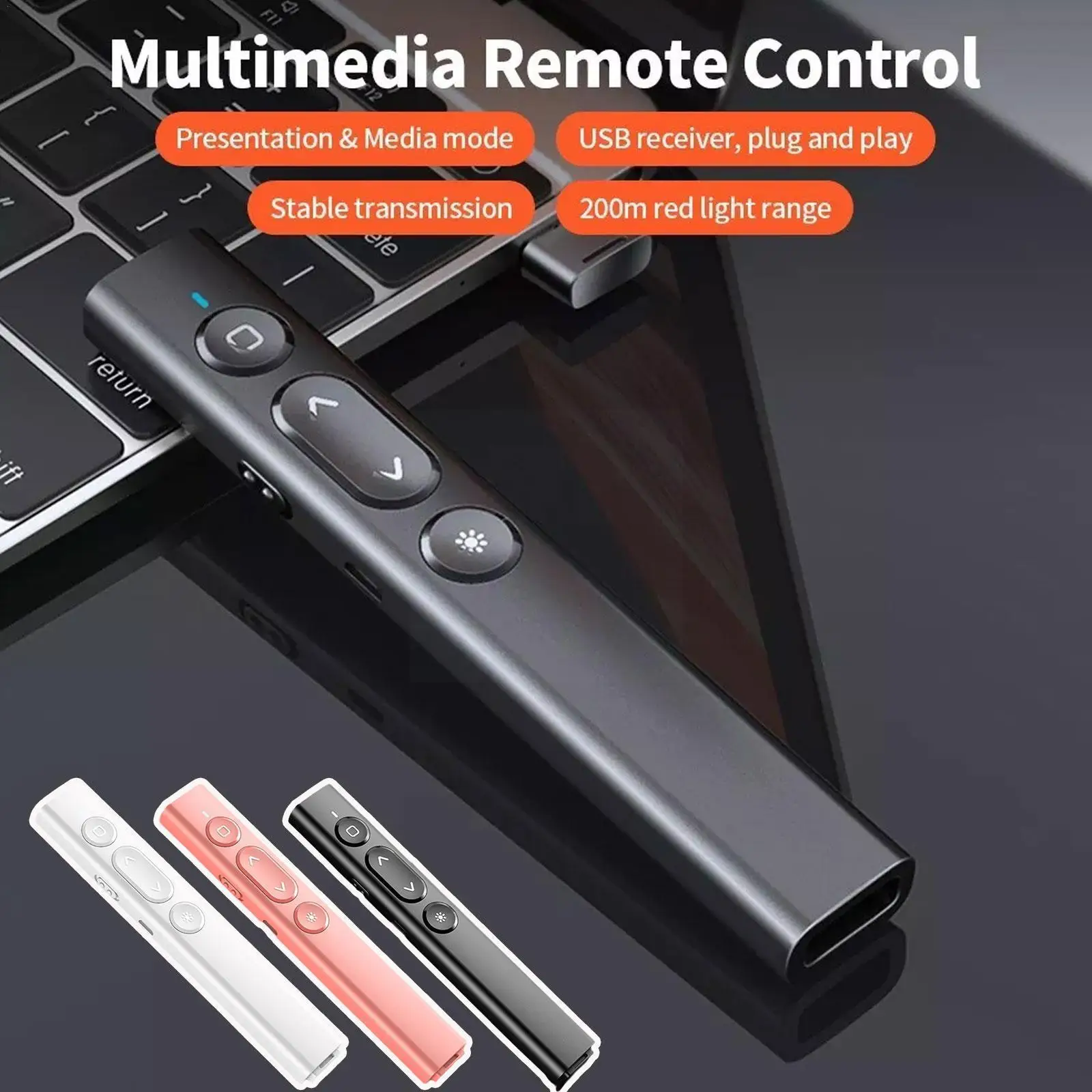 Wireless Presenter Rf Remote Control 2.4ghzusb Projector Page Turning