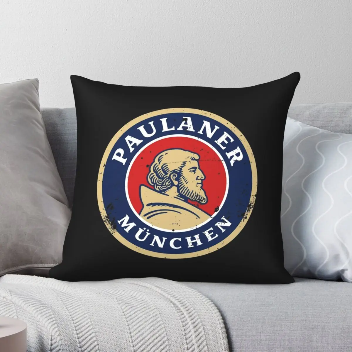Paulaner Munchen Federa Poliestere Lino Velluto Modello Zip Decor Federa Per Cuscino Auto